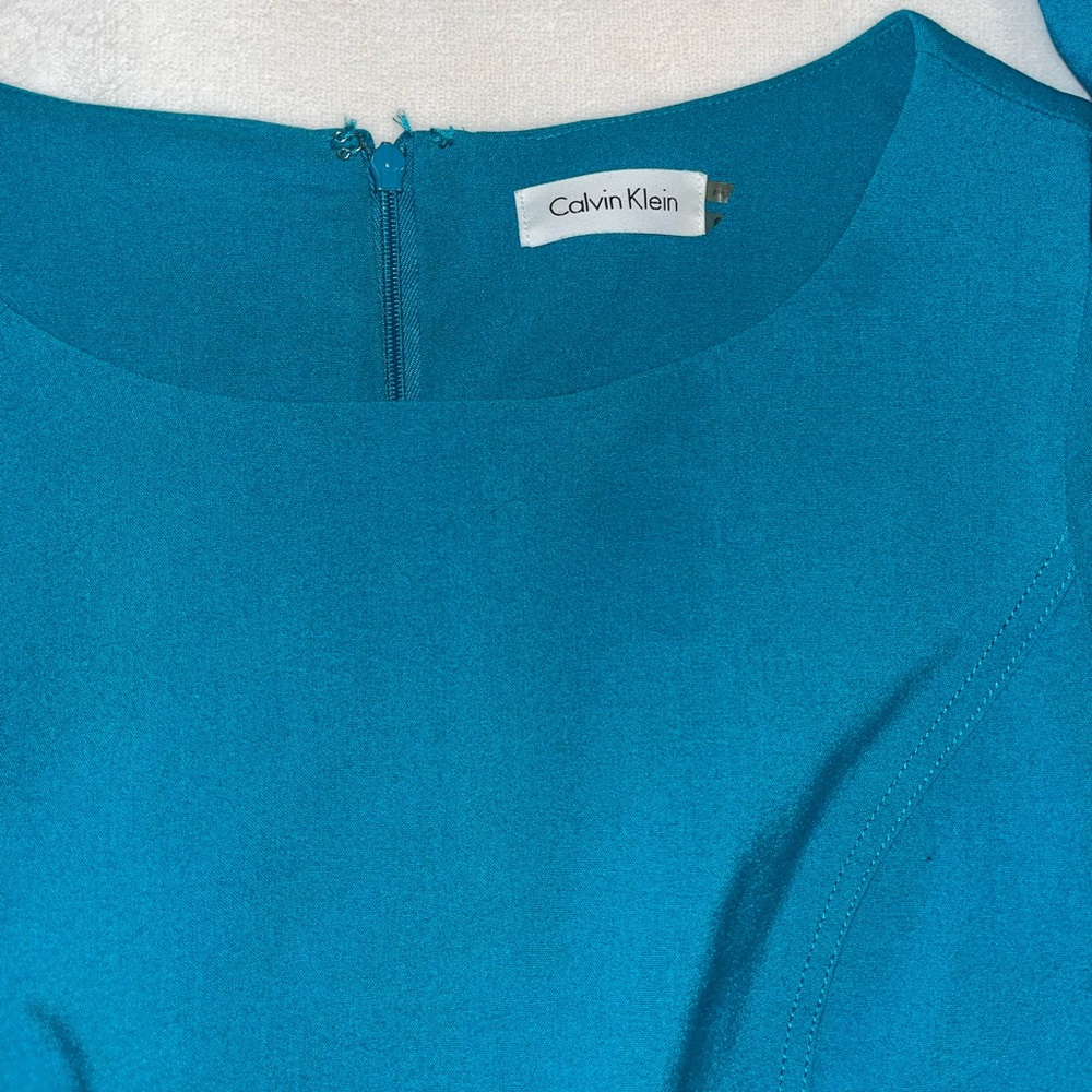 Calvin Klein Turquoise Pencil Dress - Picture 8 of 9